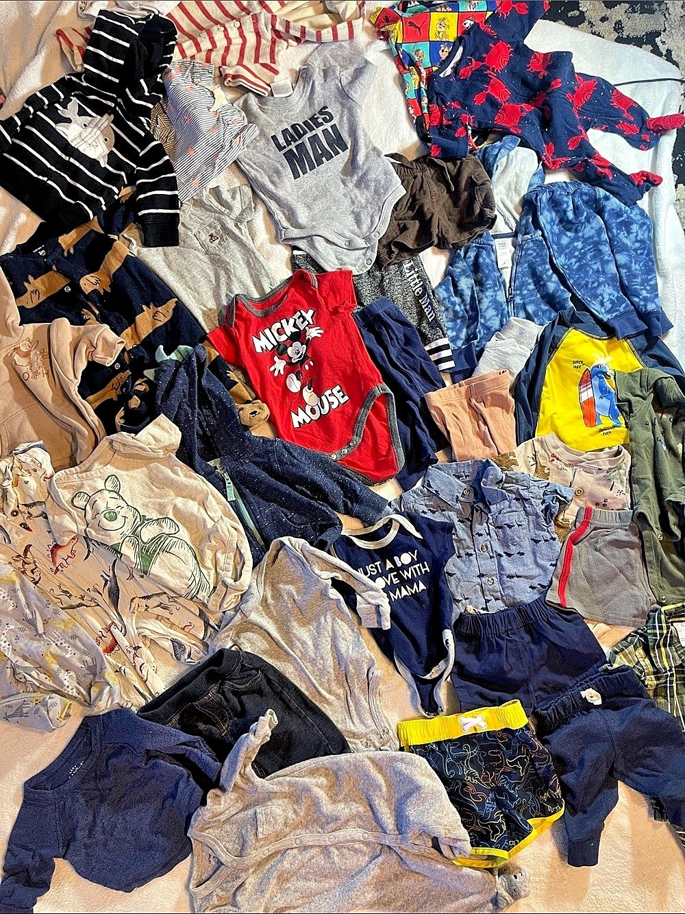 Huge lot of baby boy clothes size 0 to 3–3 to 6
